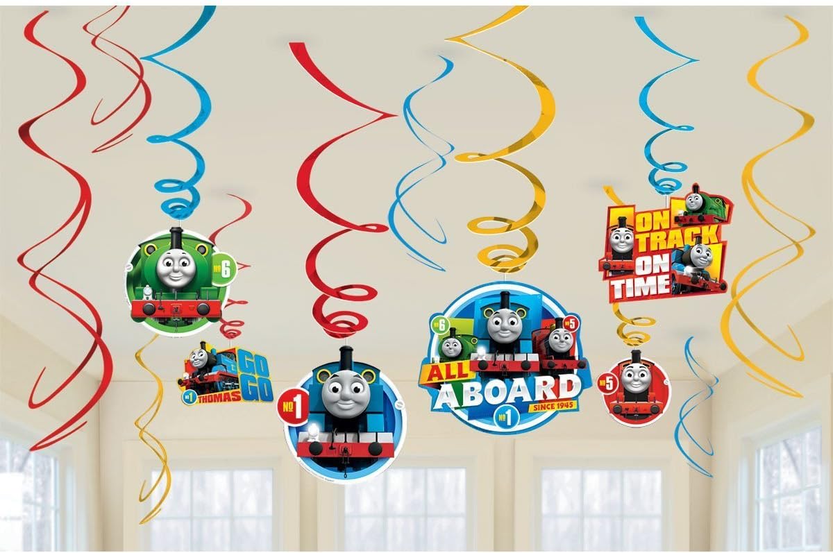Amscan Thomas All Aboard Swirl Paper Cutouts