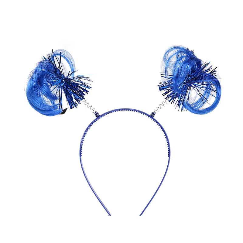 Blue Ponytail Headband