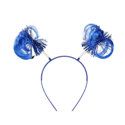 Blue Ponytail Headband